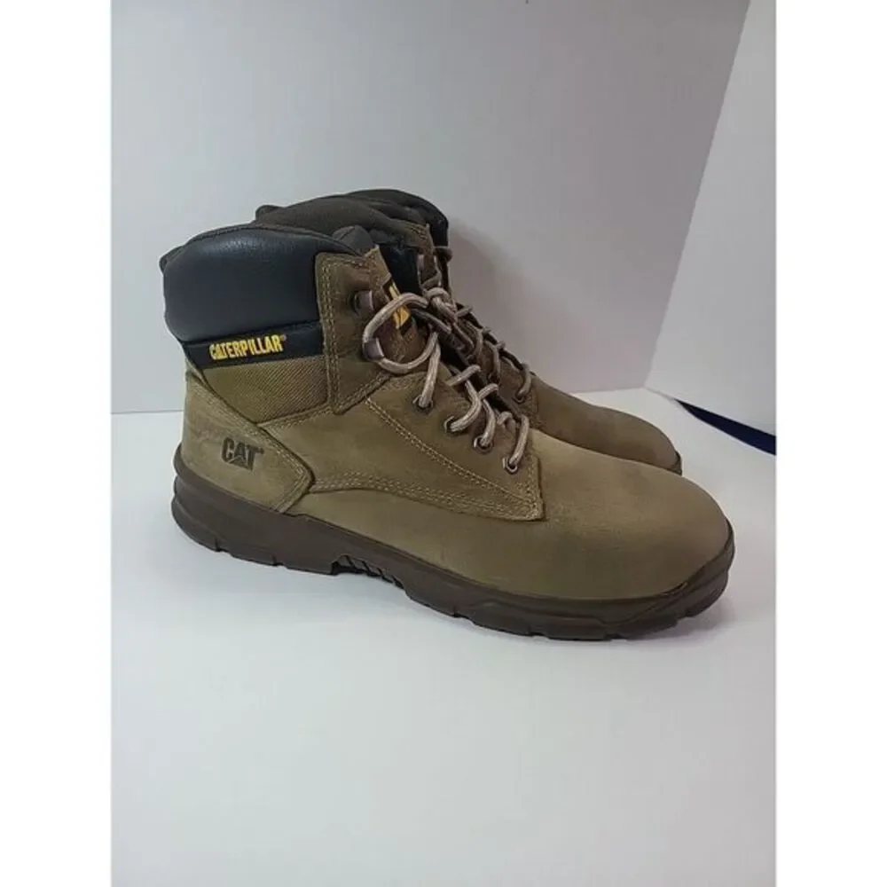 CAT Caterpillar‎ P91268 Men's Sz 14 Mobilize Alloy Toe Fossil Leather Work Boots